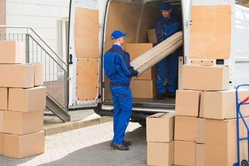 Man and van vehicle ready for a move in Aberdeen city streets