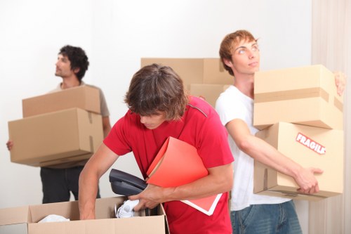 Careful packing of household items for relocation in Aberdeen