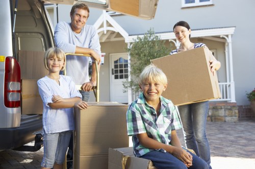 Family home move preparation in Aberdeen with labelled boxes