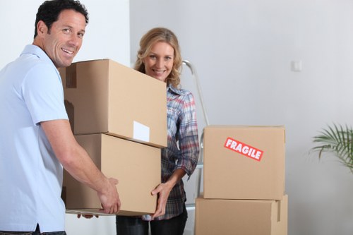 Professional movers handling a flat removal in Aberdeen